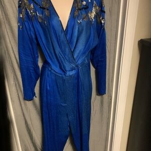 LILLIE RUBIN Vintage  100% silk jump suit